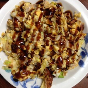 究極のおかず♪『豚肉とｷｬﾍﾞﾂのお好み焼き風炒め